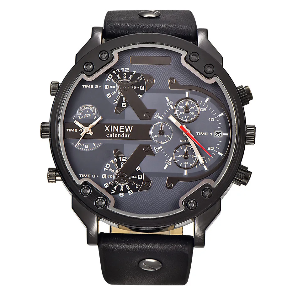 Мужские настольные кварцевые часы Xinew с большим циферблатом мужские спортивные