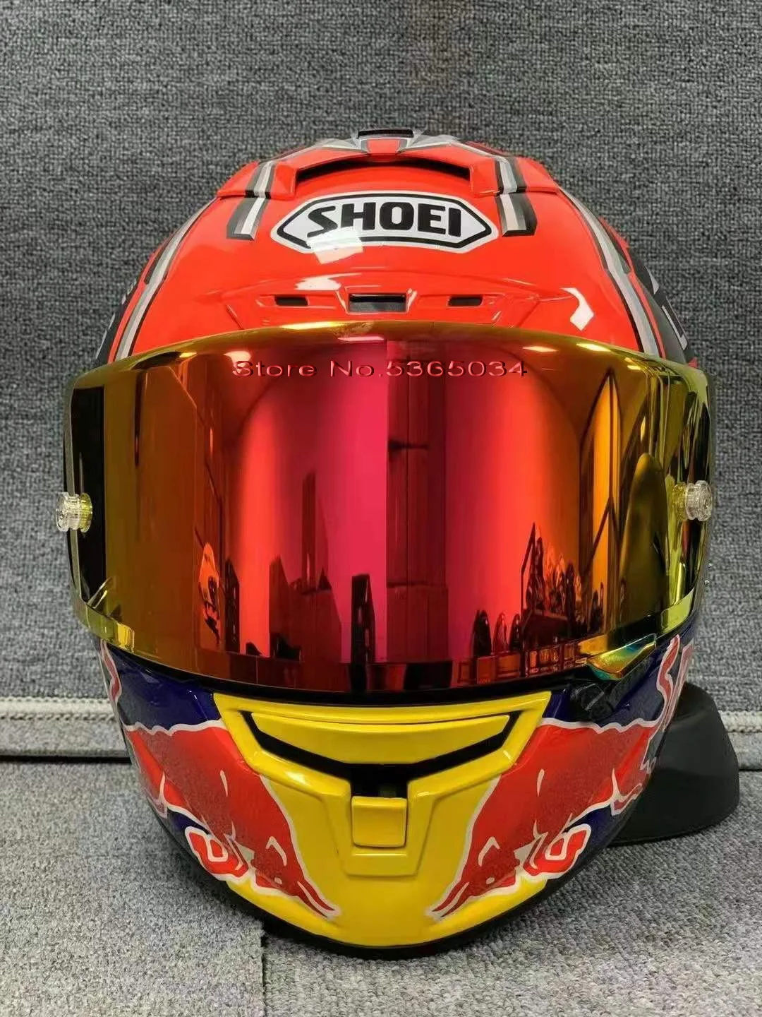 Мотоциклетный шлем с закрытым лицом X14 marquez red ant красное стекловолокно черный для