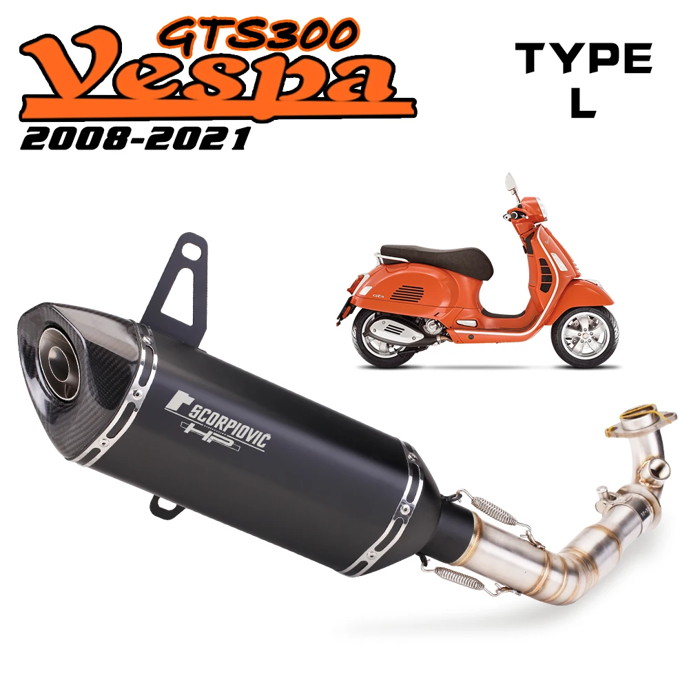 

Выхлопной глушитель для мотоцикла piaggio vespa gts 250 gts 300 2007- 2017 2018 2019 2020 gts300