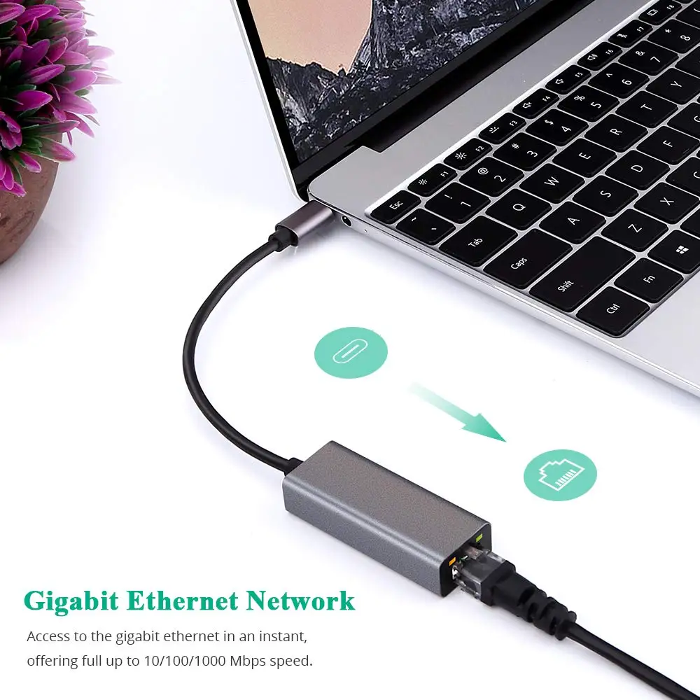 Адаптер Onvian с USB C Ethernet адаптер для MacBook Pro Samsung Galaxy S9/S8/Note 9 сетевая карта Type