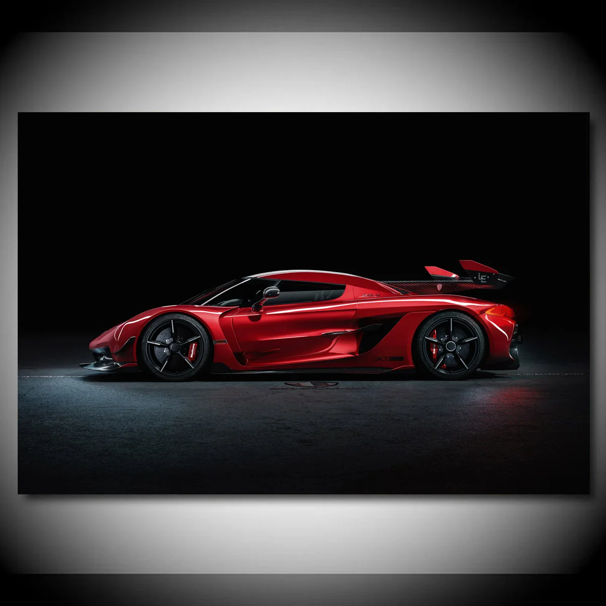 

Красный автомобиль Koenigsegg Jesko, спортивный автомобиль, суперкар, постеры и принты на холсте, настенное искусство, деревянная картина «сделай с...