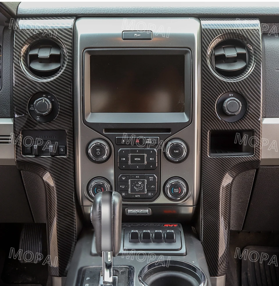 MOPAI для Ford F150 Raptor 2009- ABS Автомобильная центральная консоль навигационная панель декоративная крышка для Ford F150 Raptor 2009