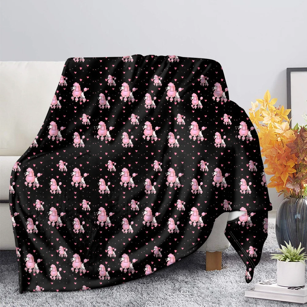 

Poodle/Basenji Dog Print Throw Blanket for Adult Baby Soft Couch/Sofa Flannel Fleece Blanket Funny 3d Animal Warmth Blankets