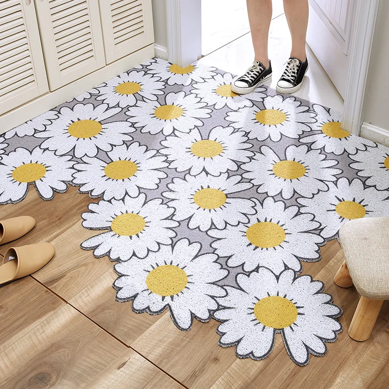 Nordic floor mat silk ring carpet home entrance hall door porch anti-skid wipe can be freely cut | Дом и сад