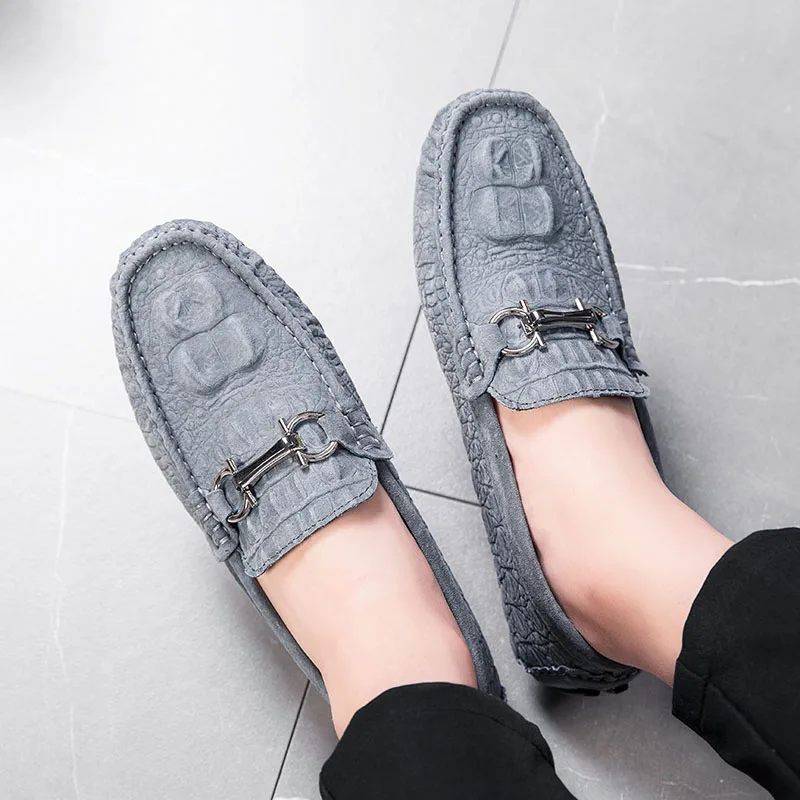 Men Leather Casual Shoes men genuine leather Soft Loafers Moccasins outdoor Slip-on fashion Driving Flats | Обувь