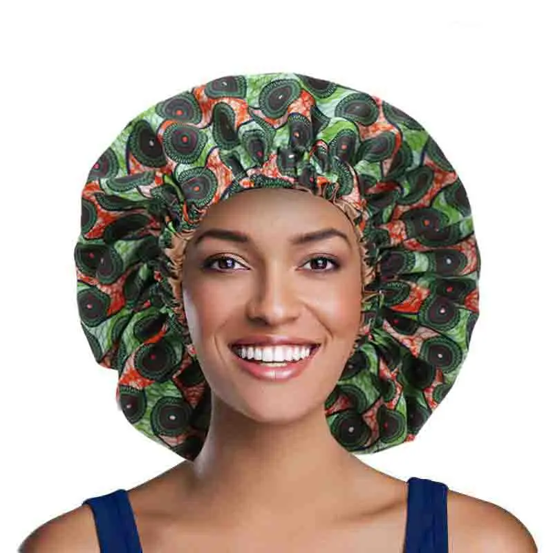 

New Folds Bonnet Satin Bonnet Fashion Stain Silky Big Bonnet for Lady Sleep Cap Headwrap Hat Hair Wrap Accessories Wholesale