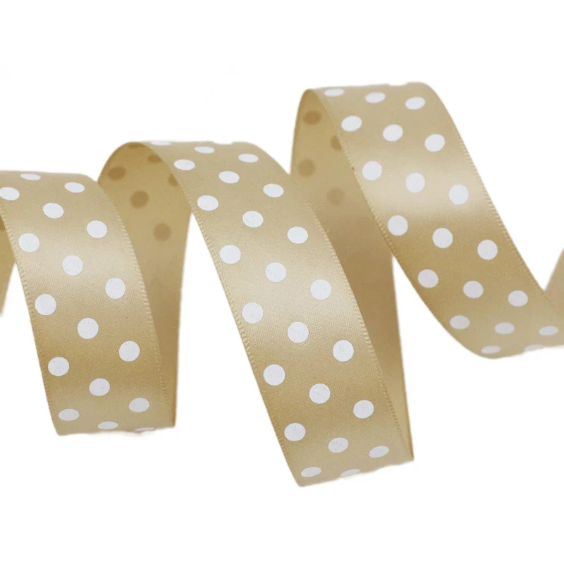 (10 ярдов/партия) сатиновая лента с принтом в горошек сделай сам украшения для