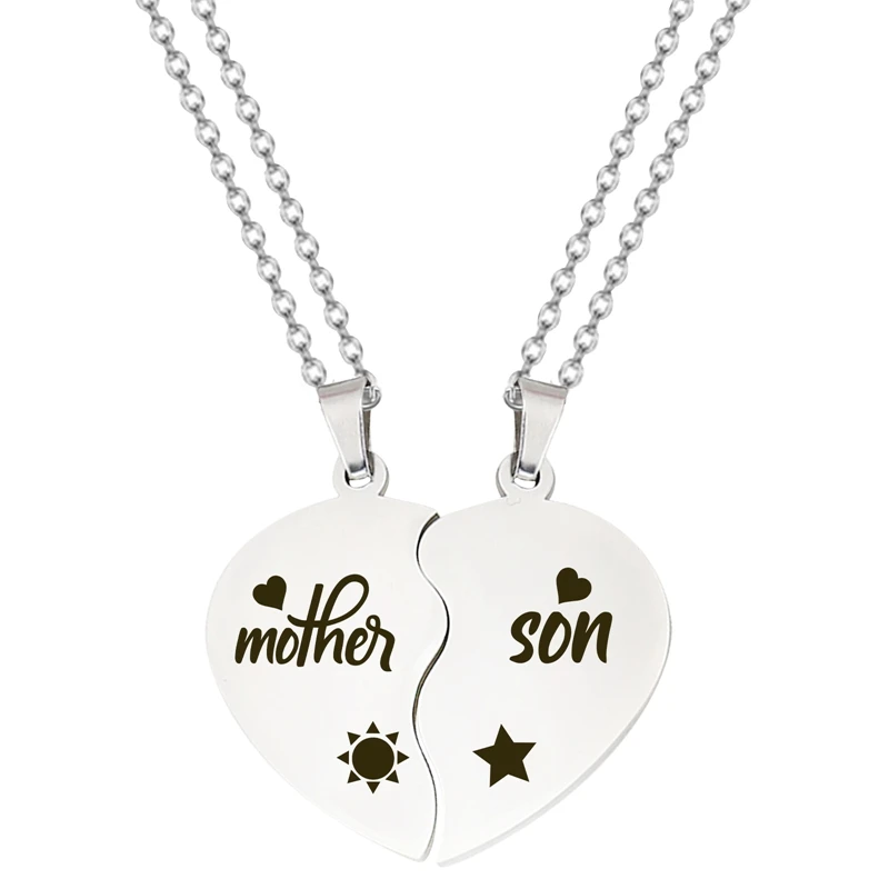 2 шт. в 1 Цвет I Love Mama мини для мамы с день матери любовь титановое стальное ожерелье