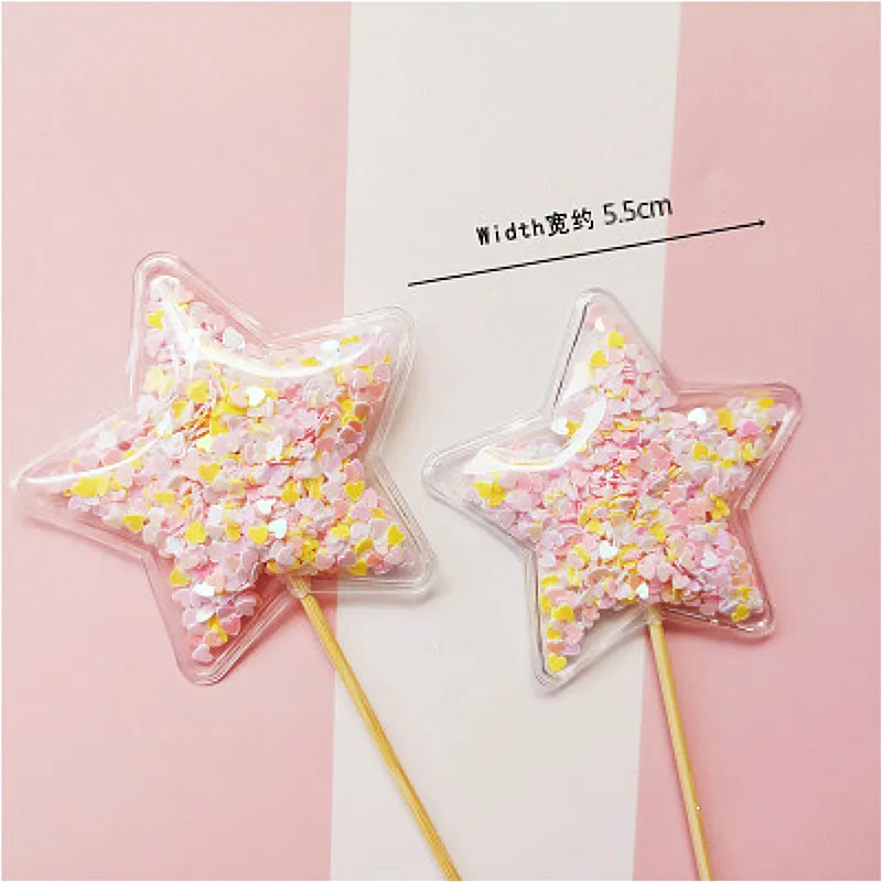 Розовый Единорог тема вечерние украшения для торта ПВХ Топпер Корона Блестящий