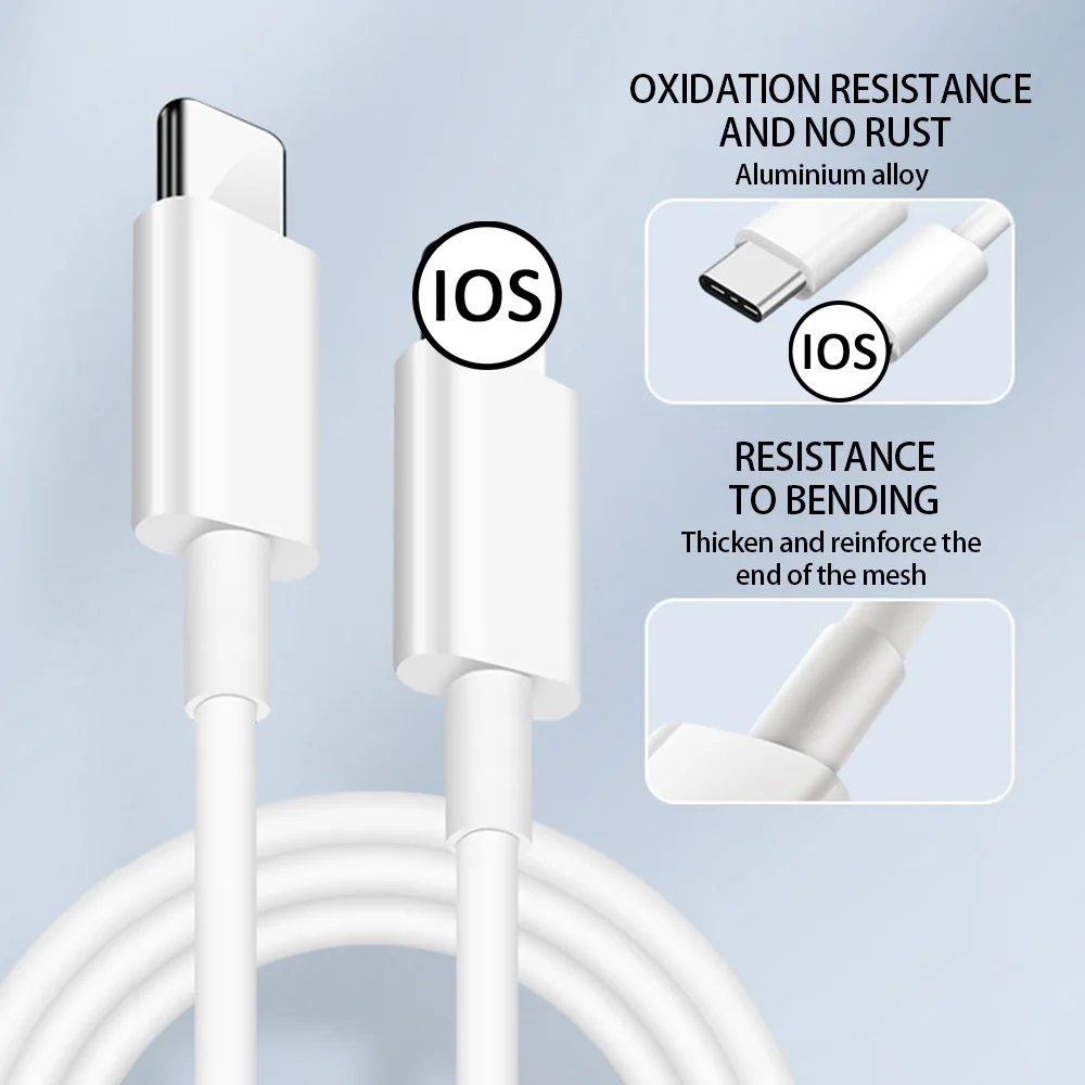 Быстрая зарядка USB C PD 20 Вт USB-C Type-C кабель зарядного устройства для iPhone 12 Pro Max Мини