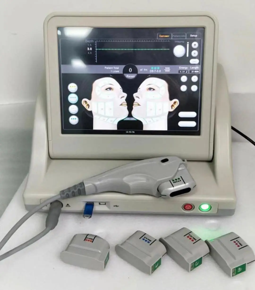 

2021Korean Professional Face Body Smas Lifting Hifu Anti-wrinkle Machine 5 Cartridge 10000 Shots Ultrasound HIFV