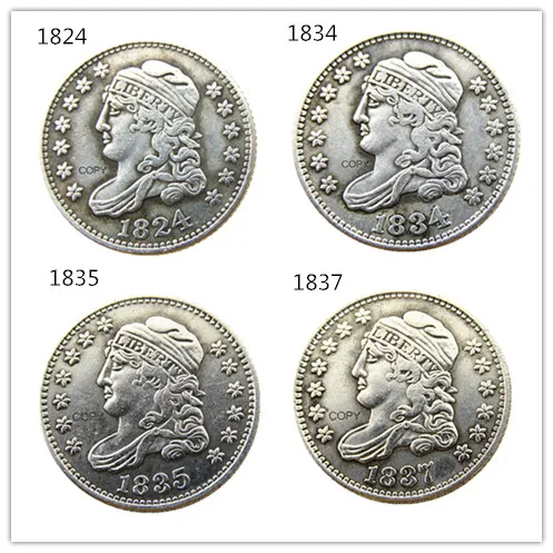 

США 1824 1834 1835 1837 закрытый бюст монеты КОПИЯ