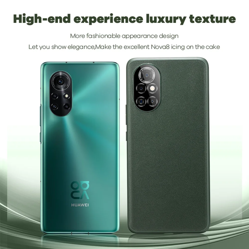 Чехол SmartDevil для телефона Huawei Nova 8 Pro простой кожаный защитный чехол объектива