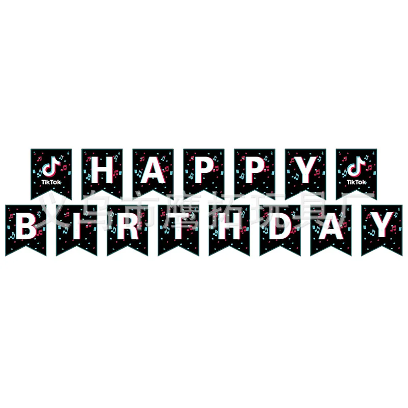 

Party Supplies TIK Theme Latex Balloons Cake Toppers Banner Kids Birthday Party Backdrop Supplies Party Supplies Set