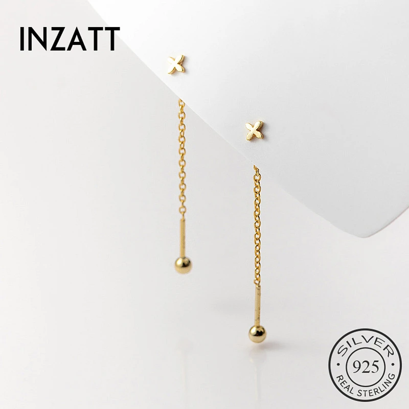 

Женские асимметричные серьги-подвески из серебра 925 пробы