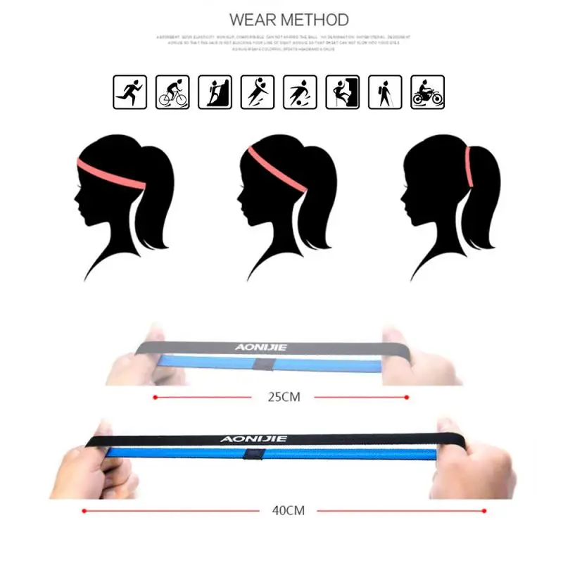 1 шт. нескользящая спортивная повязка на голову для фитнеса тенниса бадминтона