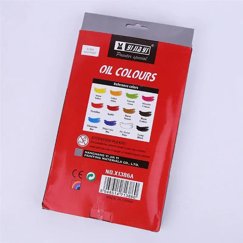 Набор для рисования маслом 15 шт. набор пигментов с палеткой и кисточкой