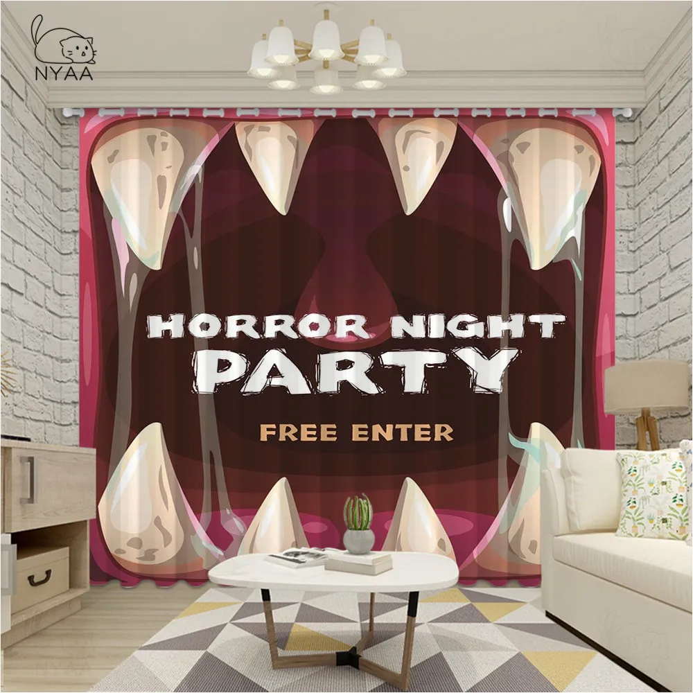 Злой клоун Хэллоуин окно занавеска s декор комнаты для кухни столовая салон
