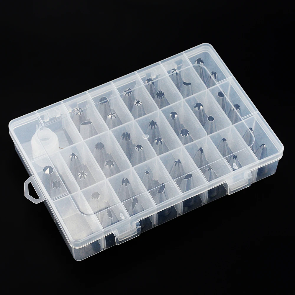 

42pcs Complete Cake Decorating Nozzle Sets Cream Pastry Icing Piping Tool Fondant Confectionery Tip Spout Stainless Steel Baking