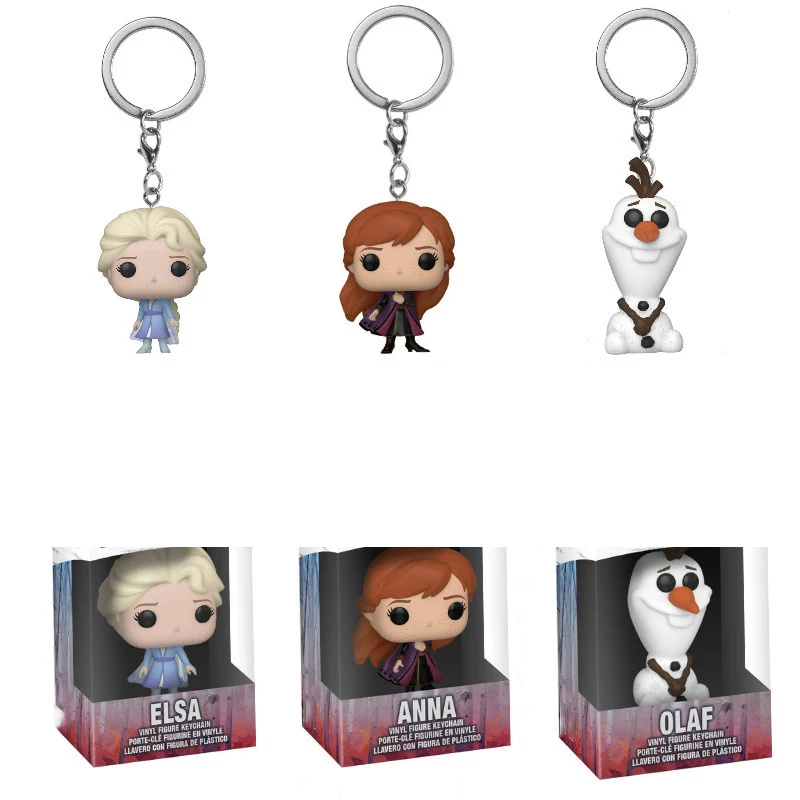 FUNKO Disney фильм Анна Эльза Олаф Карманный Брелок игрушки Виниловые экшн фигурки