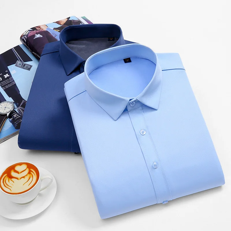 

High Quality Brand Autumn And Winter Plaid Striped Printing Casual Shirt Men Plus Velvet Thick Warm Shirt Anti Wrinkle