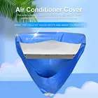 Настенный Чехол для кондиционера, Пылезащитный Водонепроницаемый чехол для кондиционера с дренажным отверстием и мешками для очистки водяной трубки