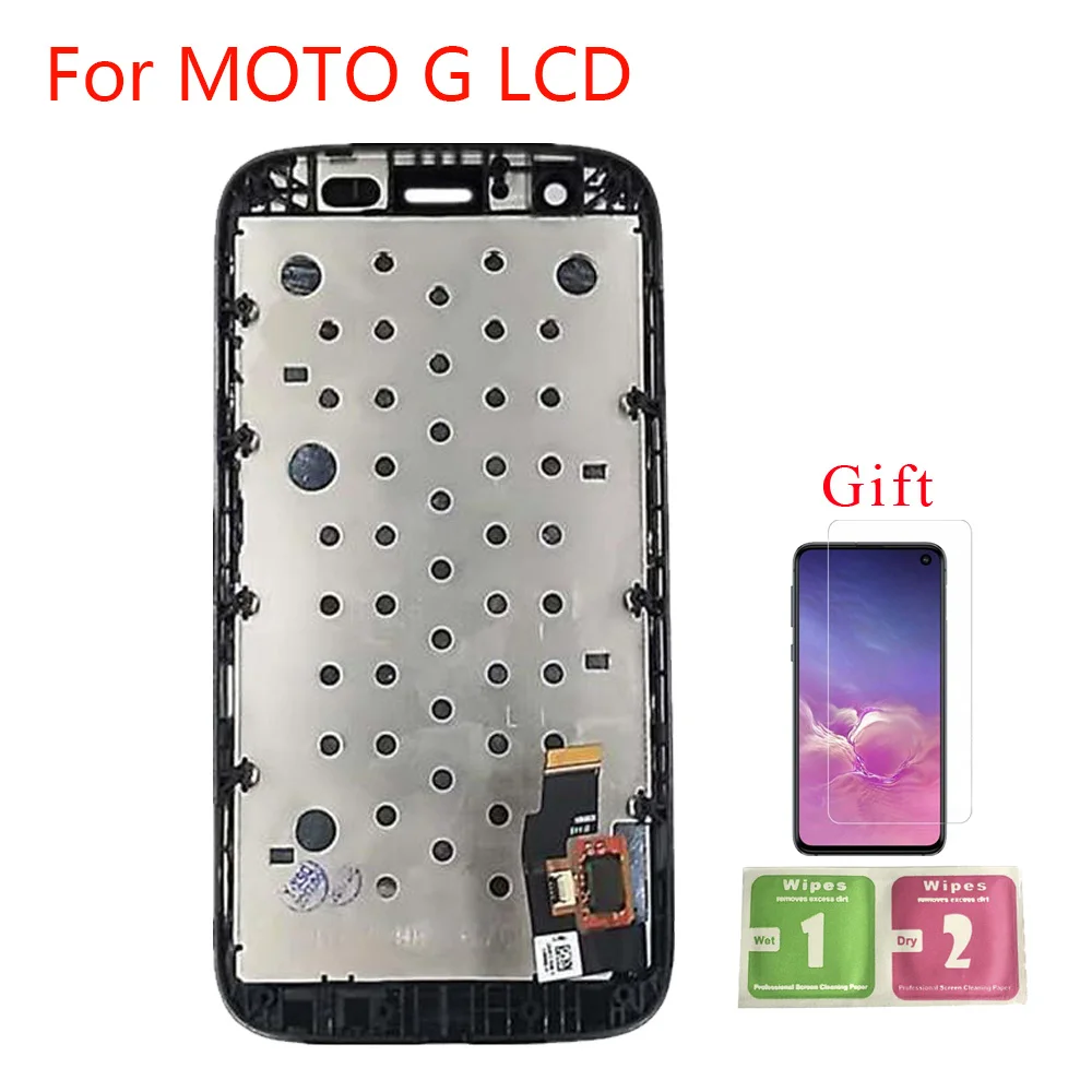 Для Motorola G G1 XT1032 XT1033 ЖК-дисплей сенсорный экран с рамкой дигитайзер сборка