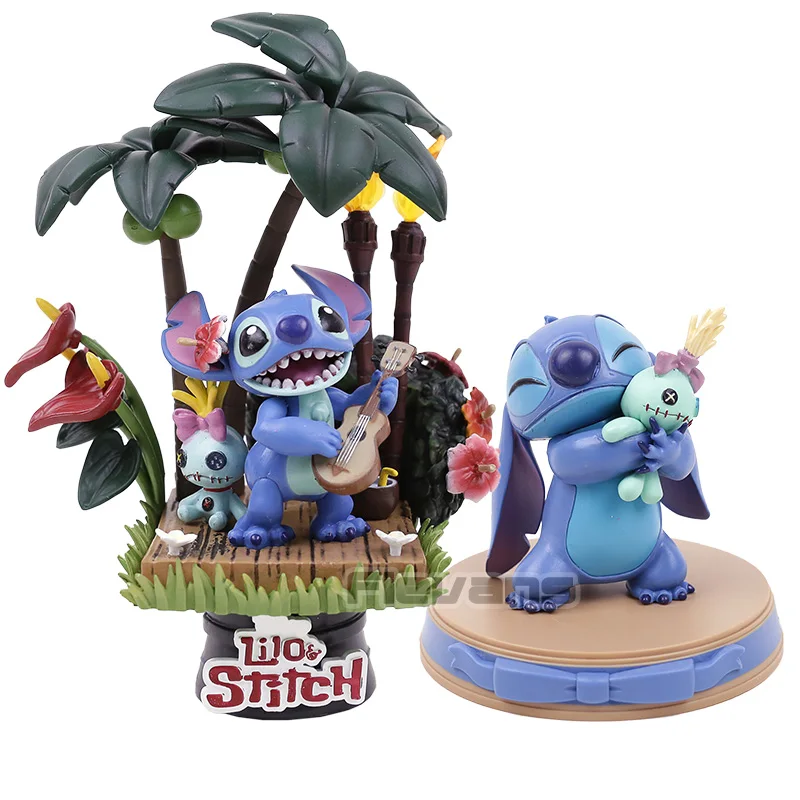 Лило и Стич стежок Scrump счастье момент Статуэтка из ПВХ фигурка Коллекционная модель игрушка кукла подарок