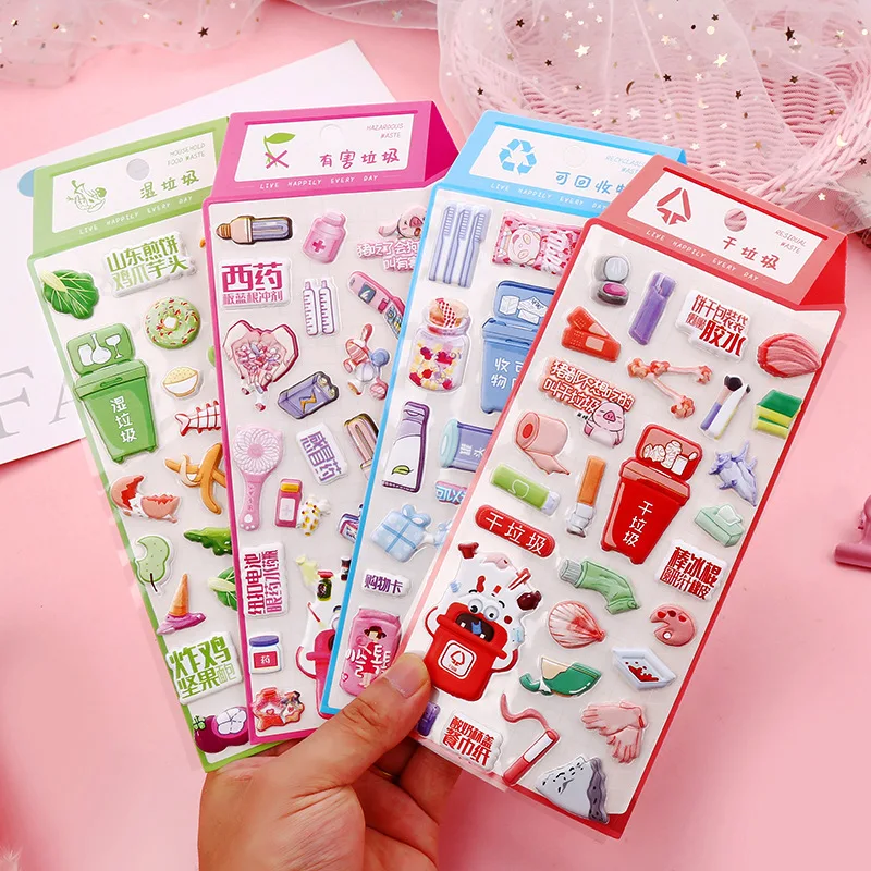 1 шт. классификация мусора хлопчатобумажная наклейка студенческие милые