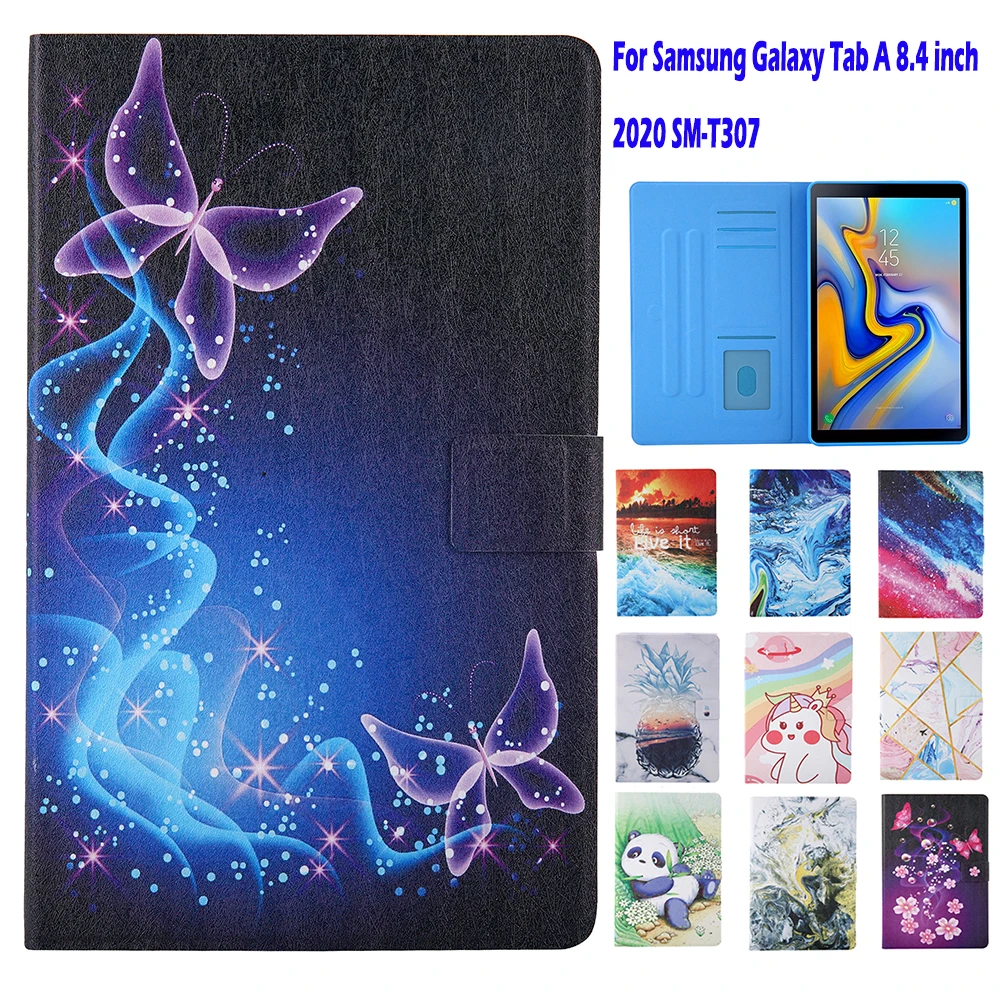 

Чехол с откидной крышкой-подставкой для Samsung Galaxy Tab A 8,4 2020 SM-T307 T307 принципиально Tablet Модный мягкий чехол из искусственной кожи (полиуретан) Ка...