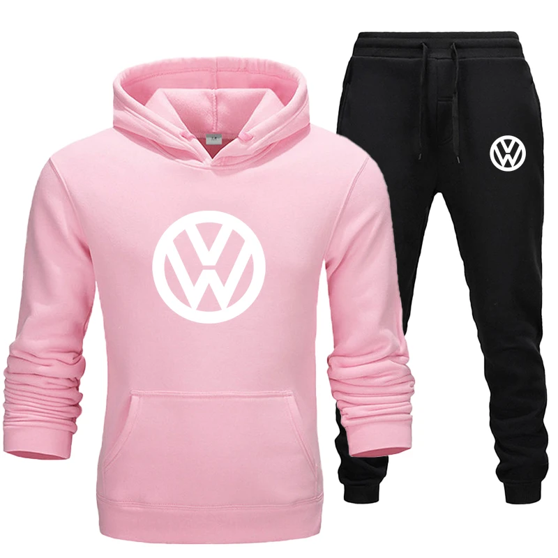 

Autumn and winter new men's letter Printed Cotton Hooded casual sweater set simple fashion sports suit home casual sweater