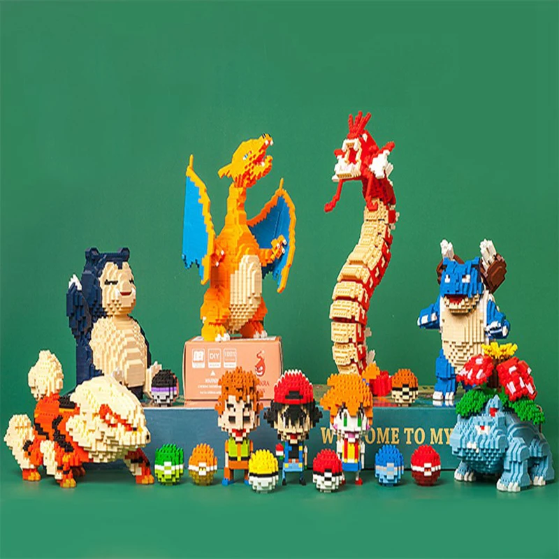 Миниатюрные алмазные строительные блоки Charizard blastise Venusaur Gyarados игрушки без коробки