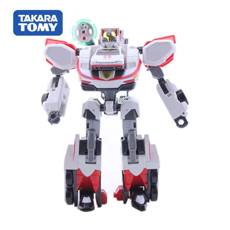 Takara Tomy Tomica экшн фигурка скорость спасение детей подарки куклы игрушки трансформация белый робот 03MK полиция