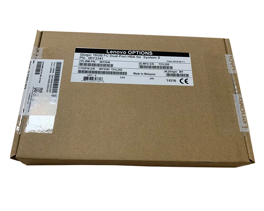 Новинка/тянут 00Y3344 00Y3343 00Y3341 QLogic QLE2662 16GB двойной Порты и разъёмы PCI-E 3 0 волокна Channel