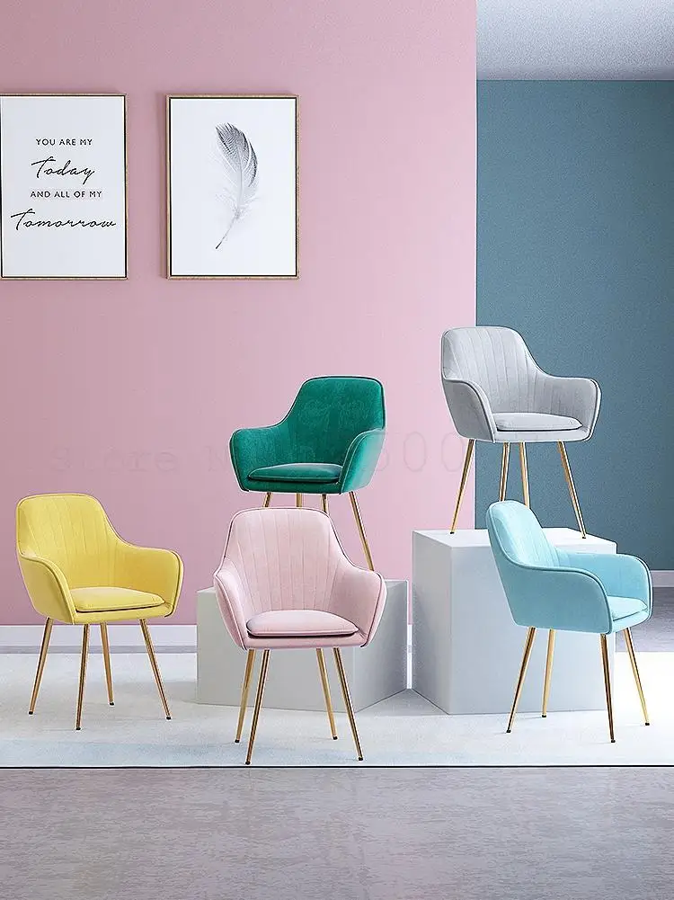 Обеденное кресло в скандинавском стиле Простое домашнее спинка настольное