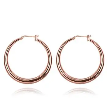 

European and American popular rose gold round earrings E031-B E031-B