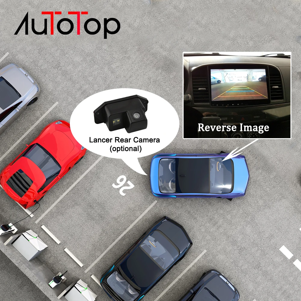 

AUTOTOP 10.1" PX5 DSP 2 Din Android 10.0 Car Radio for Mitsubishi Lancer x 2007-2018 GPS Navigation Bluetooth 4G Wifi No DVD