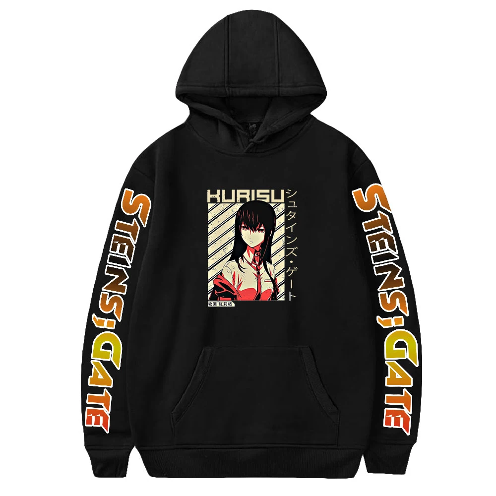 

Comic Steins Gate Hoodie Unisex Pullover Women Men Tracksuit Harajuku Fashion Streetwear 2021 Japanese Anime Clothes Plus Size