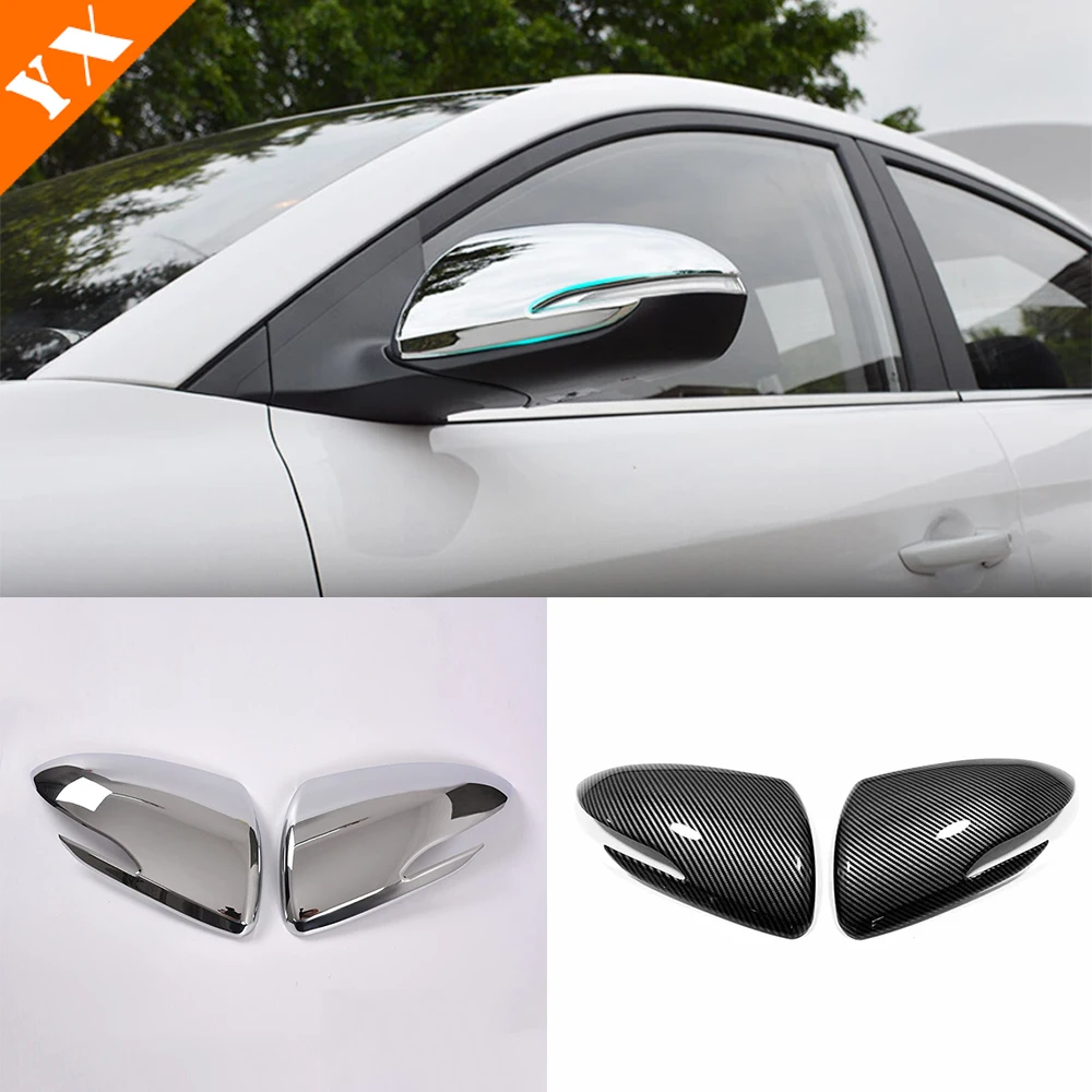 

Хромированный/углеродный для Hyundai Elantra I30 Accent 2016 -2019, автомобильные аксессуары, боковая дверь, поворотное зеркало заднего вида, декоративная ...