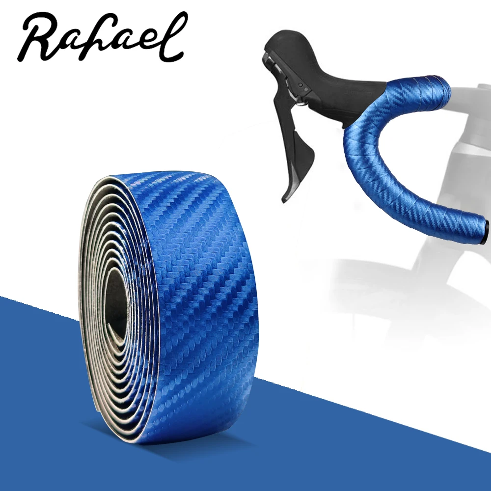 

Riding Road MTB 2D Carbon Fiber Texture Leather PU Bike Handlebars Non-slip Breathable Elastic Durable Comfortable Bicycle Belts