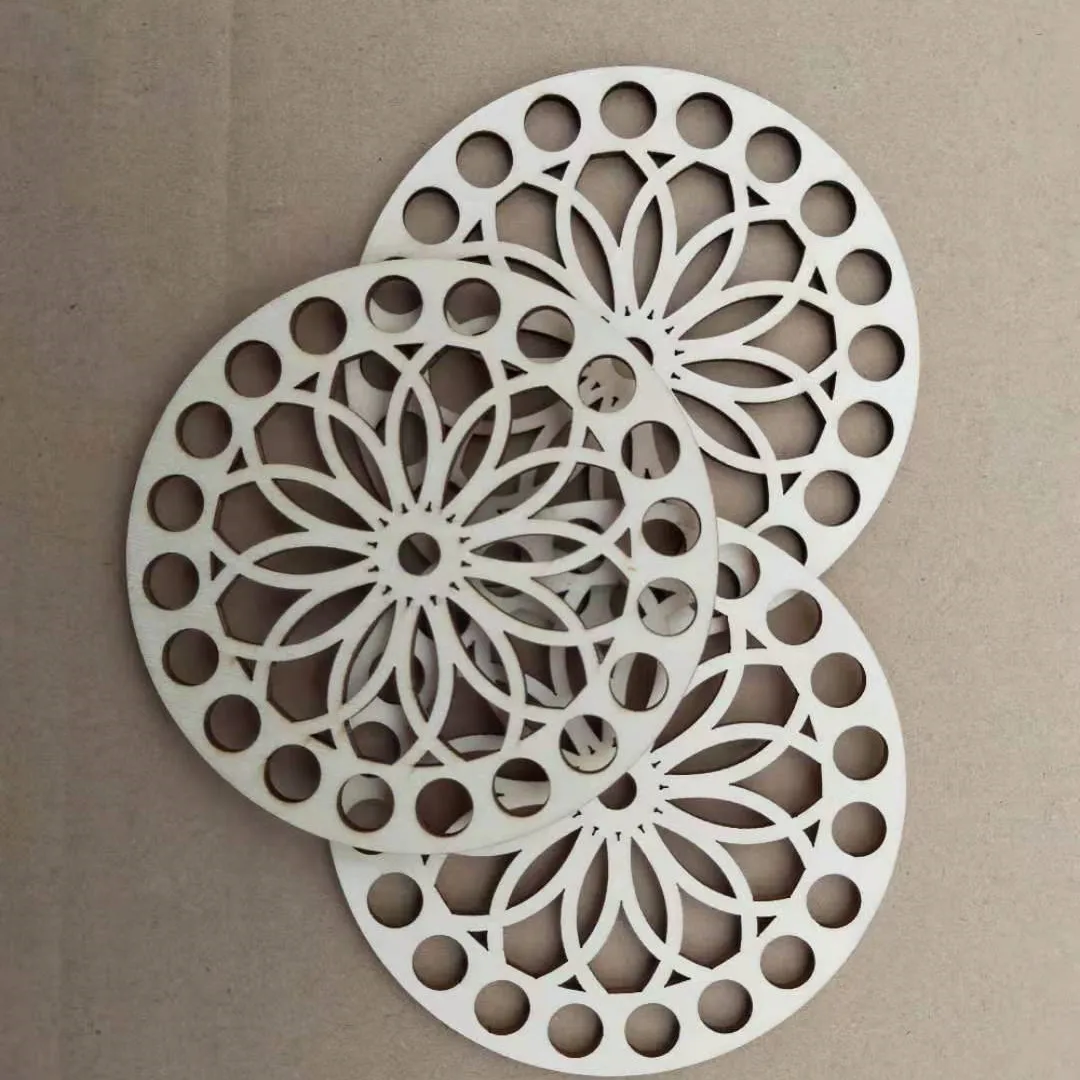 

20pcs Natural Wooden Basket Bottom for Crochet Wood Stitch Wooden Base