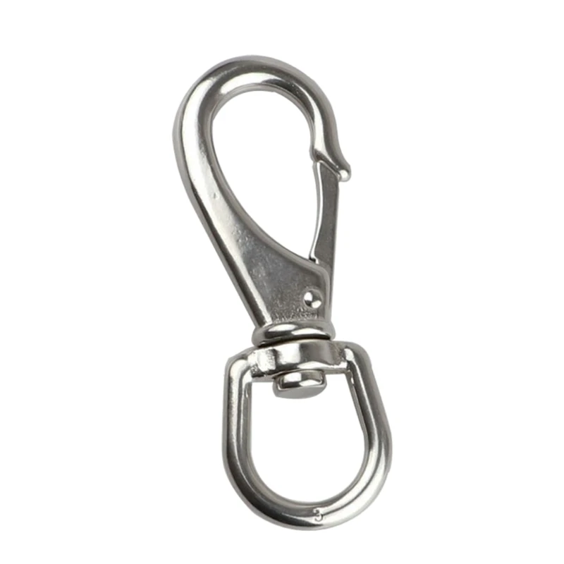 

A69A Stainless Steel Swivel Eye Snap Hook Marine Boat Hardware Spring Buckle Scuba Diving Clip Spring Hooks Strong & Durable