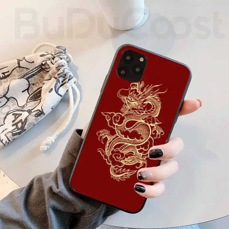 Чехол Hrmes для телефона в китайском стиле с изображением дракона iphone 11 Pro11 Pro Max X XS XR