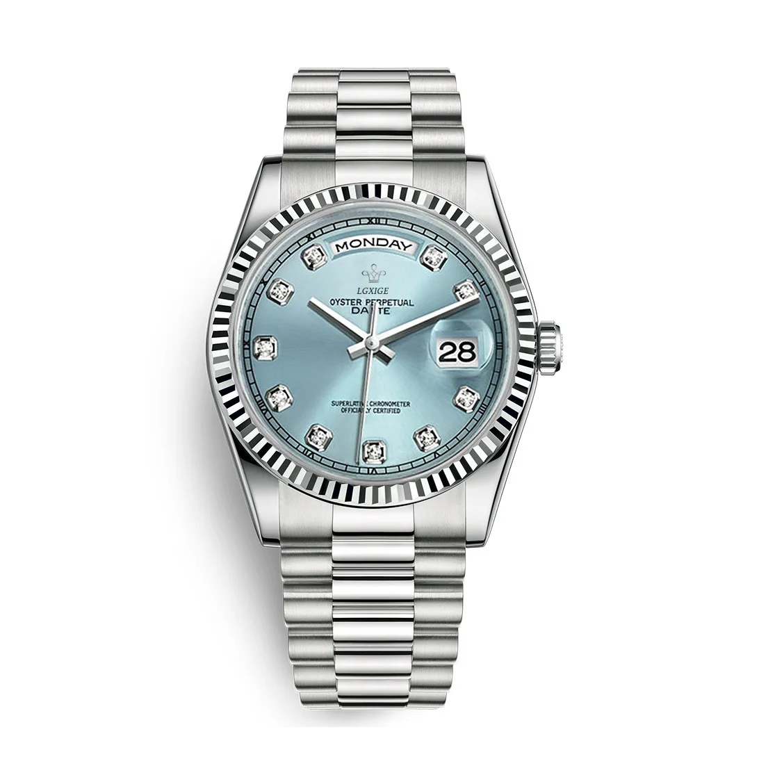 

LGXIGE Brand waterproof men's watch week calendar watch men's journal watch