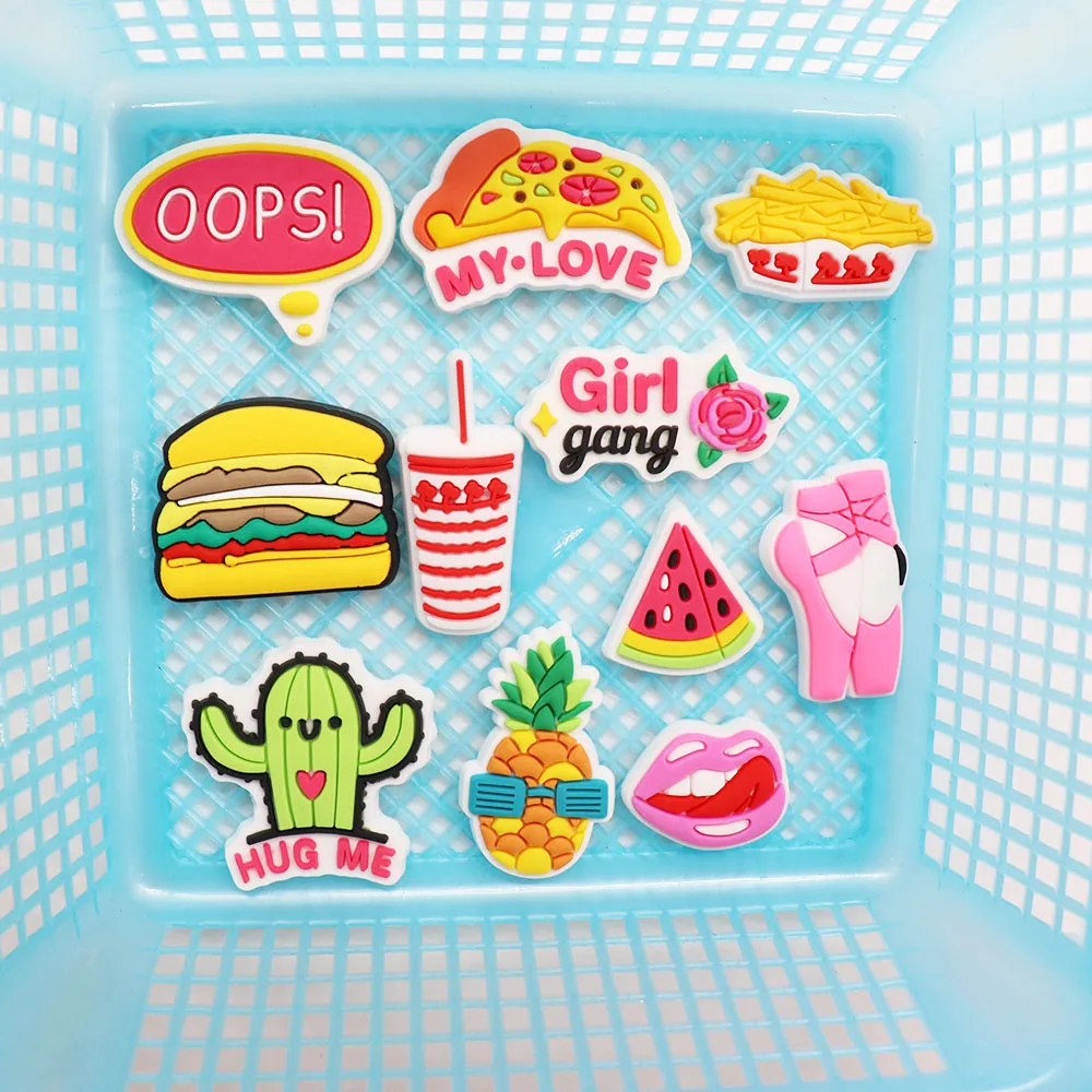 Смешанные 50 шт. ПВХ Мультяшные строительные картинки милые балетки девушки банды