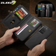 Luxury Zipper Magnetic A52 A72 A51 A71 Wallet Case For Samsung Galaxy S21 S20 FE Note 20 10 Ultra Plus Leather Removable Cover