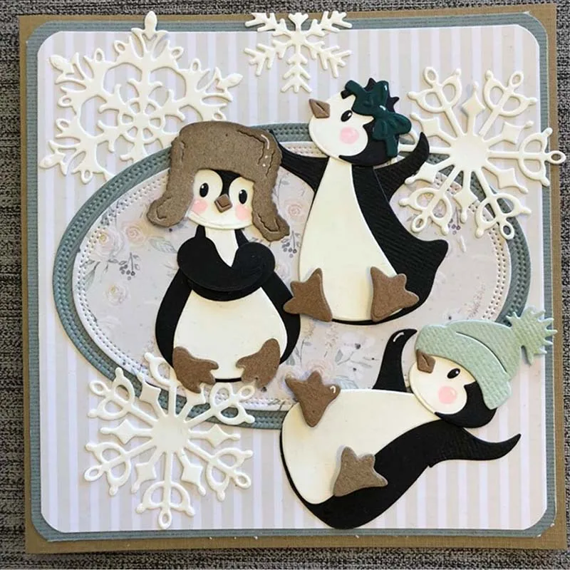 Металлические штампы для вырезания форма Пингвин украшение скрапбукинга бумаги