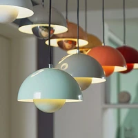 modern color pendant light led tradition flowerpot pendant lamp dining room suspension metal decor indoor coffee shop light