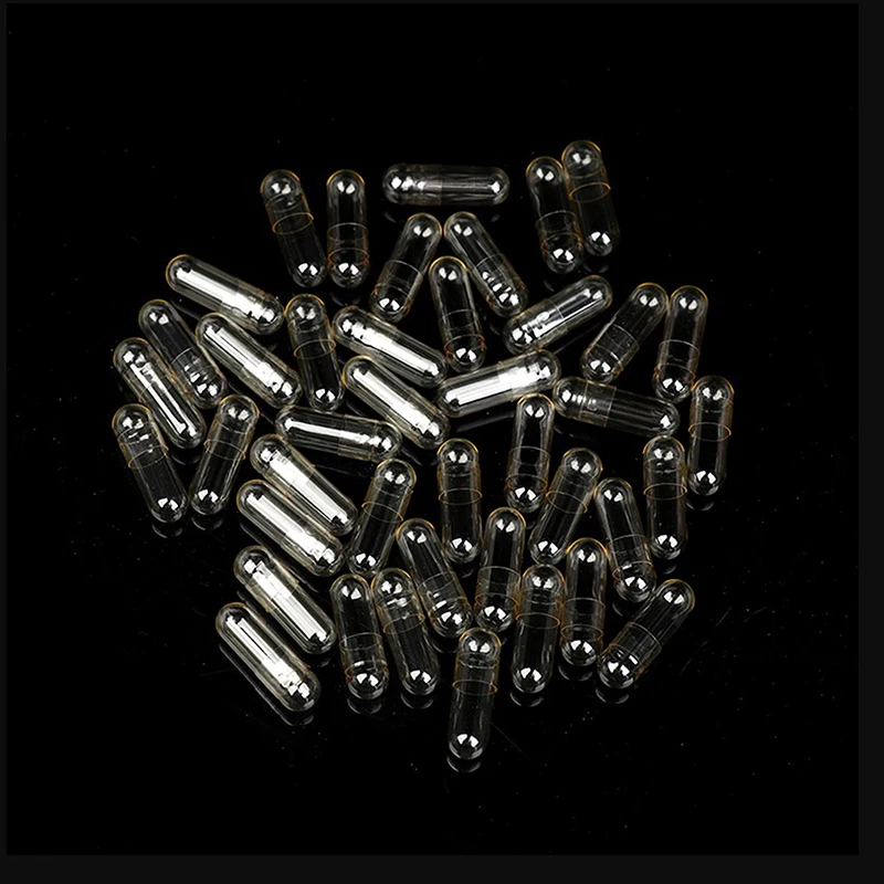 Пустые желатиновые капсулы размером 0 #1000 шт. твердые прозрачный гель для