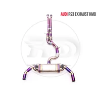 titanium alloy exhaust pipe manifold downpipe is suitable for audi rs3 auto replacement modification electronic valve